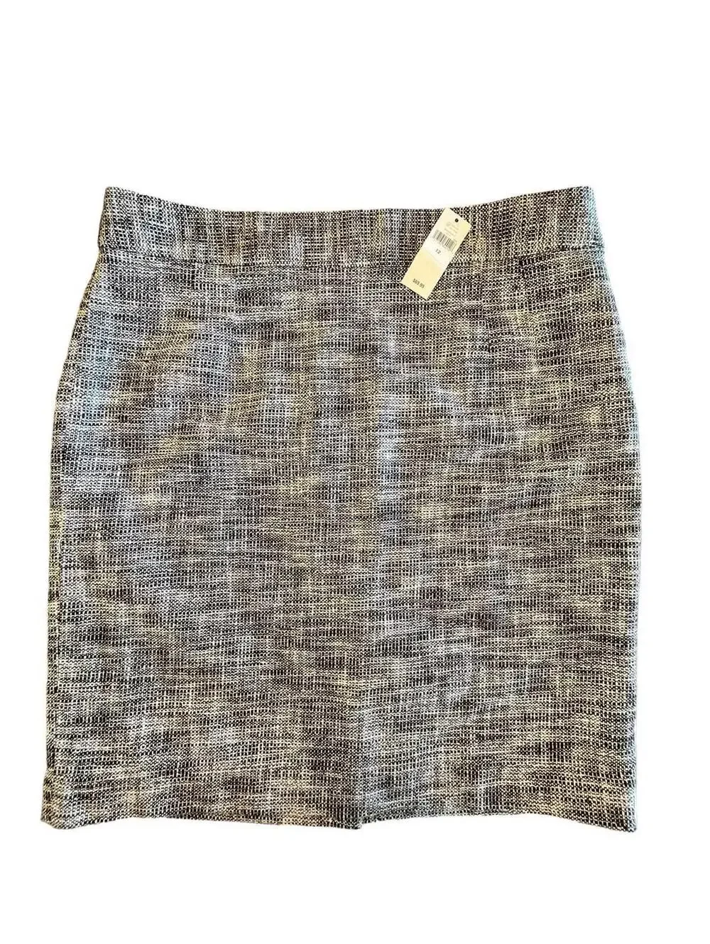 Banana Republic Pencil skirt NWT womens sz 12 woven knit black and white short